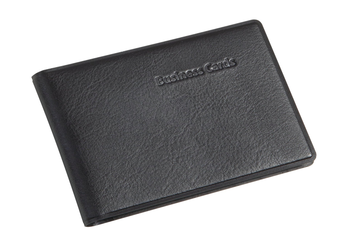 Sigel VZ170 Card Holder, leather-look, black, matt, with 20 clear plastic pockets