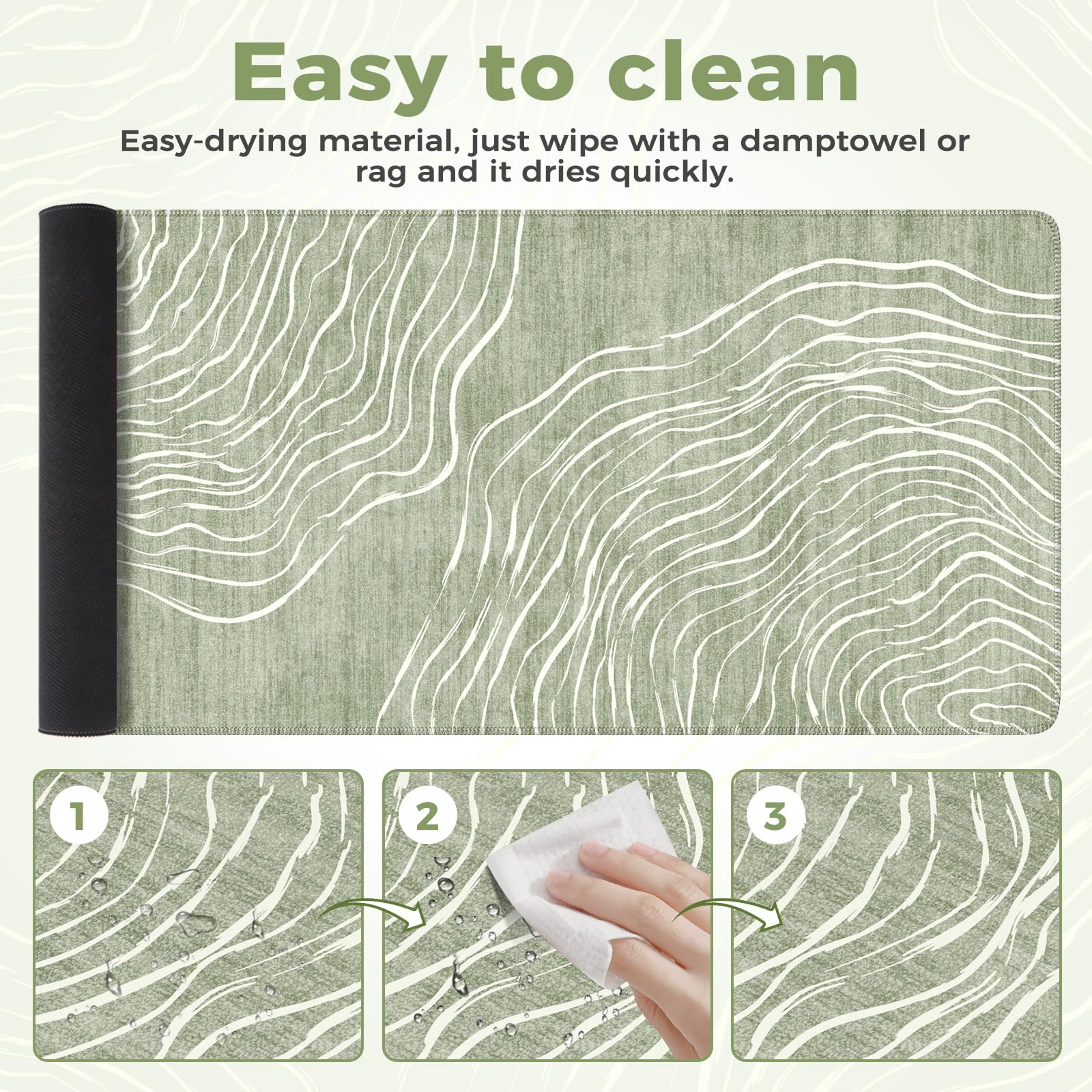 iCasso Desk Cover Mat Green, Extra Large Mouse Pad for Laptop