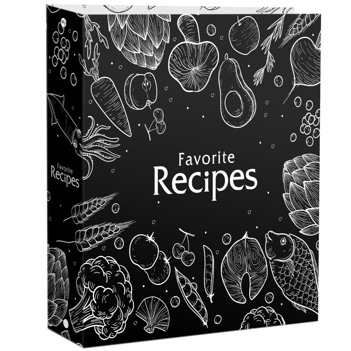 CraftSaints Recipe Binder 8.5x11, 3 Ring DIY Cookbook Binder Kit 12 Dividers & 25 Plastic Sleeves &