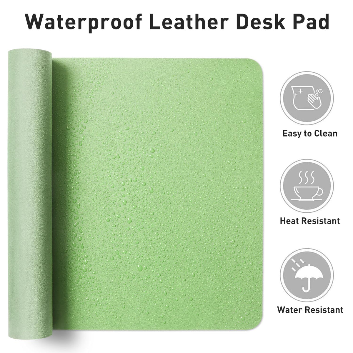 Aothia Leather Desk Pad Protector, Mouse Pad, Office Desk Mat, Non-Slip PU Leather Desk Blotter
