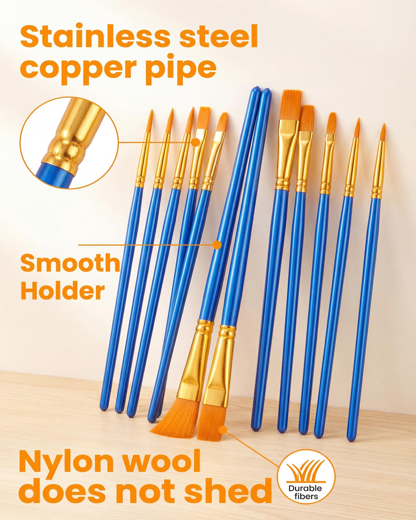 ZRLEI Paint Brushes Set, 160Pcs Round Pointed Tip Artist Paintbrushes for Acrylic Painting Oil