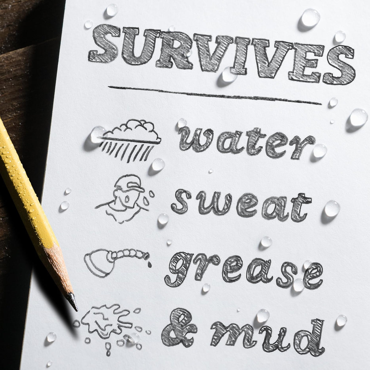 Rite In The Rain Weatherproof Stapled Notebook, 4.625" x 7", Yellow Cover, Metric Field Pattern, 3