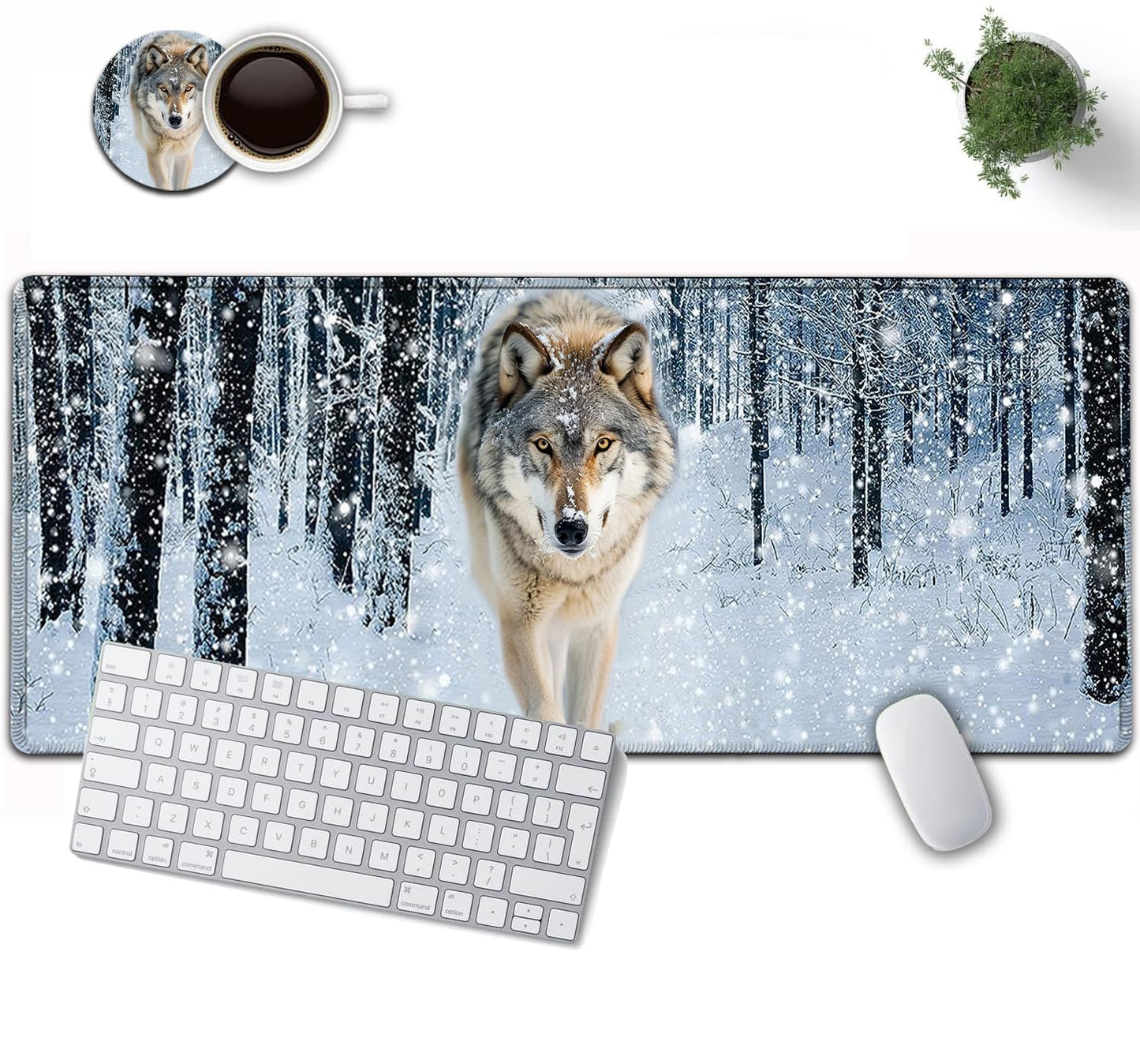 Large Mouse Pad, 31.5 x 11.8in Extended Gaming Mouse Pad with Stitched Edges, XXL Mousepad