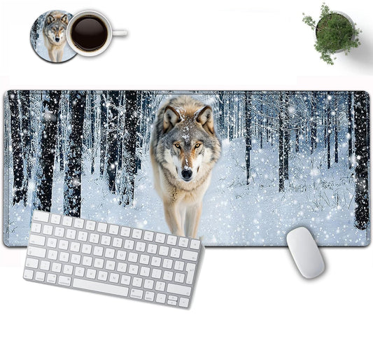 Large Mouse Pad, 31.5 x 11.8in Extended Gaming Mouse Pad with Stitched Edges, XXL Mousepad