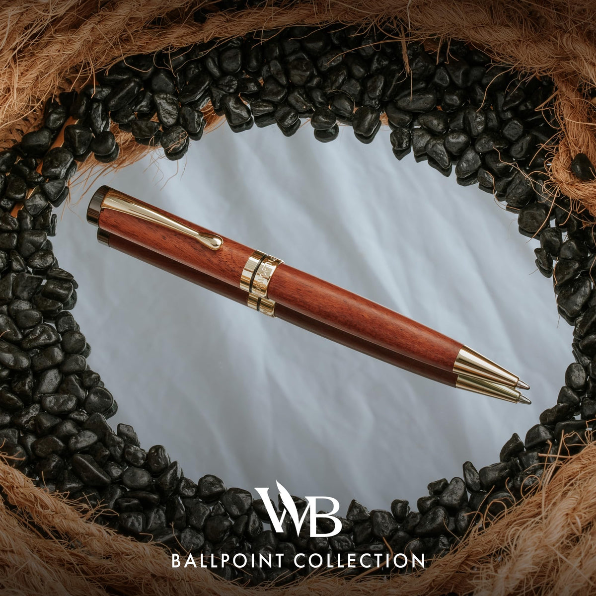Wordsworth & Black Luxury Refillable Bamboo Wood Ballpoint Pen for Writing