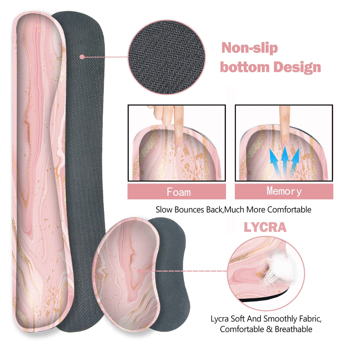 ARTSO Extended Gaming Mouse Pad Set, Keyboard Wrist Rest Support Pad + Wrist Cushion + XXL Large