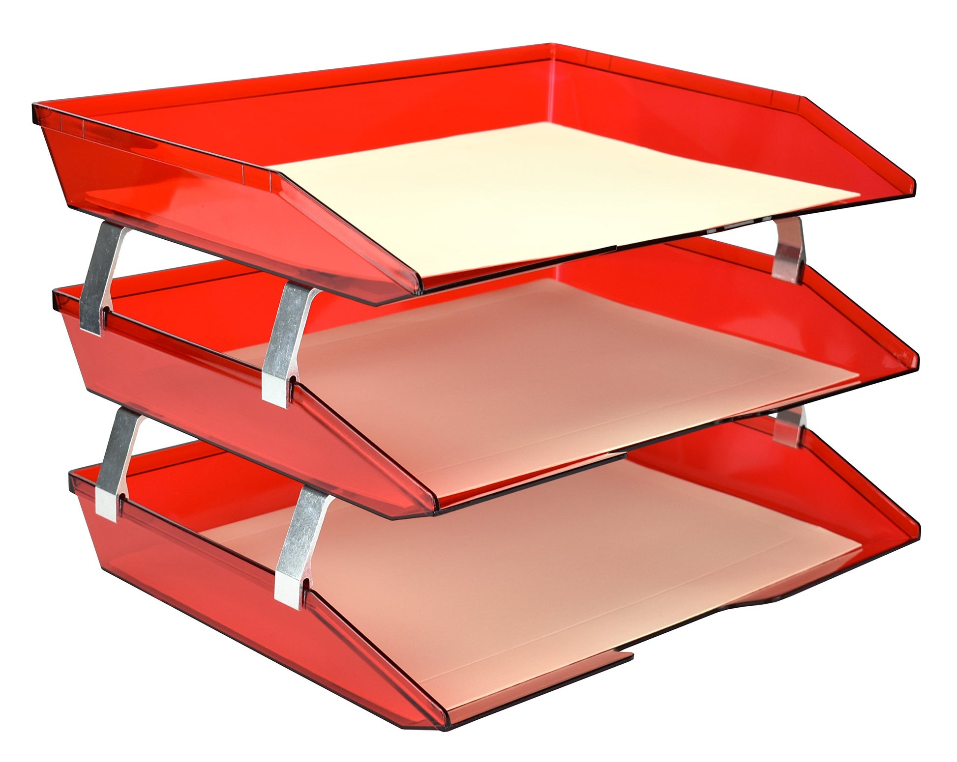 Acrimet Facility 3 Tier Letter Tray, Side Load, Letter Size/A4, Desktop File Organizer, Plastic