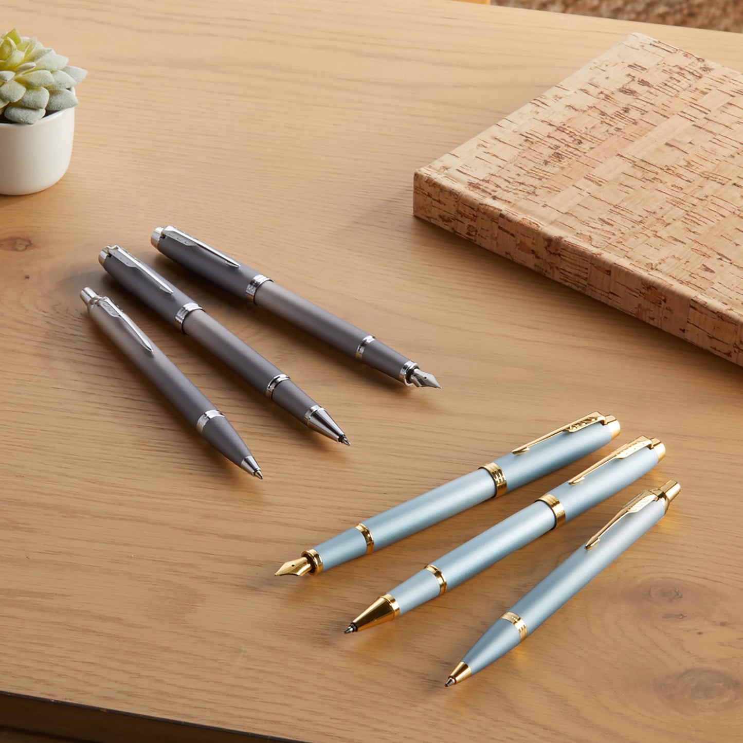 PARKER IM Writing Rituals, Ballpoint Pen, Turquoise Green Finish with Gradient, Gold Trims, Medium