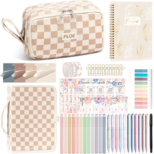 Bible Study Supplies Journaling Annotation Kit w/Bible Cover Case for Women