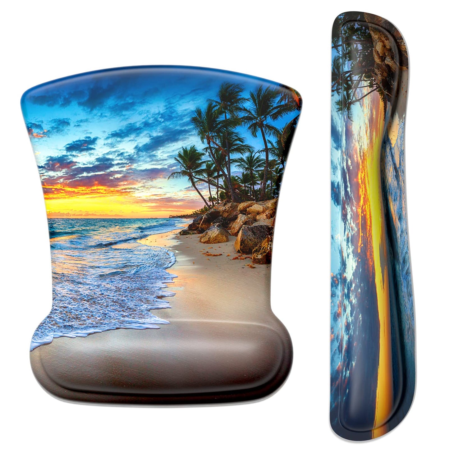 ITNRSIIET Mouse Pad Wrist Support Keyboard Wrist Rest Pad Ergonomic Mousepad Non-Slip Memory Foam