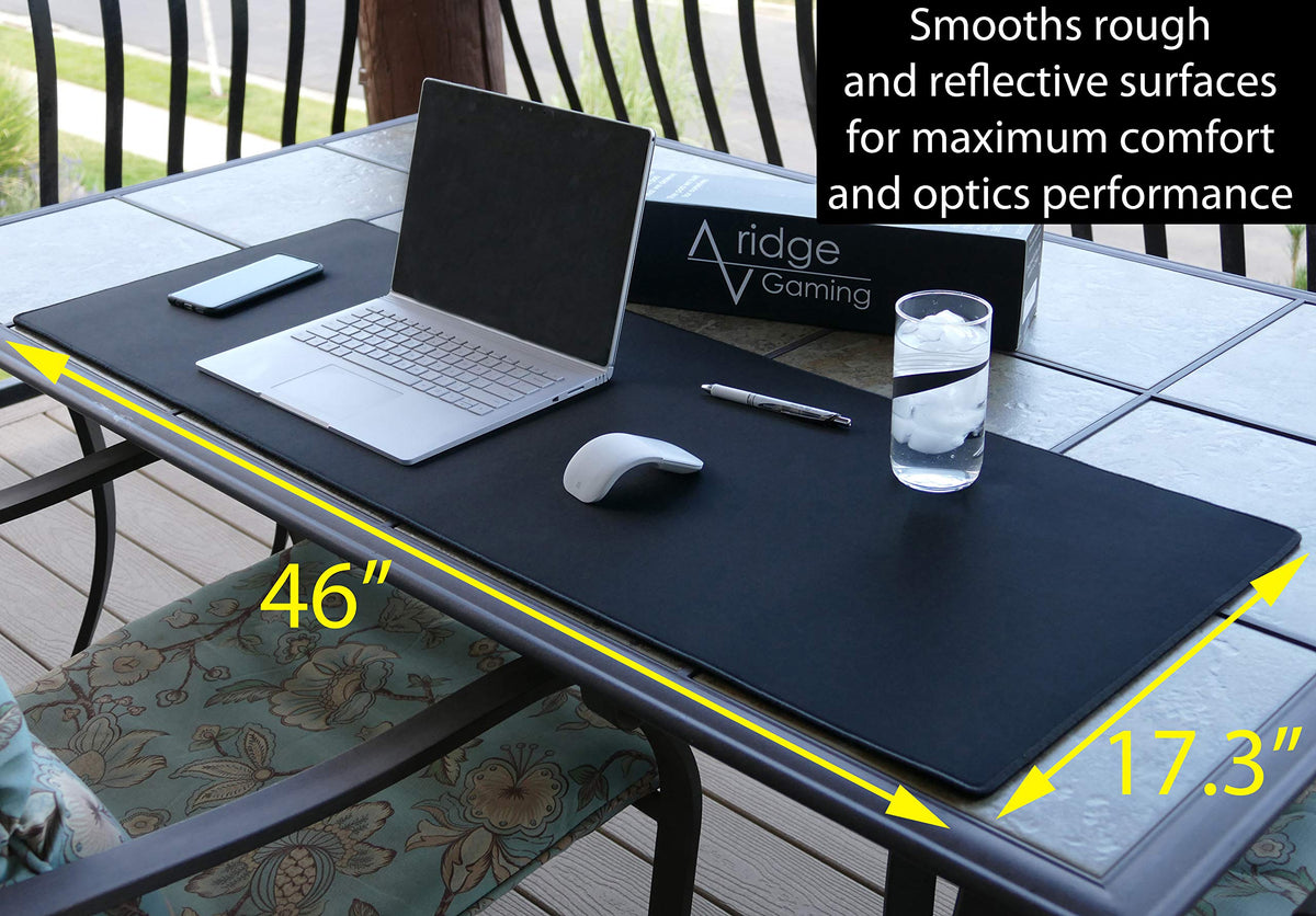 Traverse Ridge Gaming Mouse Pad (5mm) Massive 46 inch | 46x17.3x0.20 Extra Thick | Black | Stitched