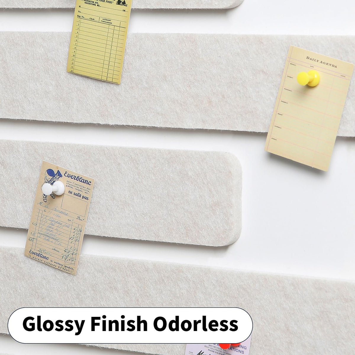 Cork Board Felt Bulletin Board 8-Pack with 50 Push Pins for Paste Notes, Photos, Schedules