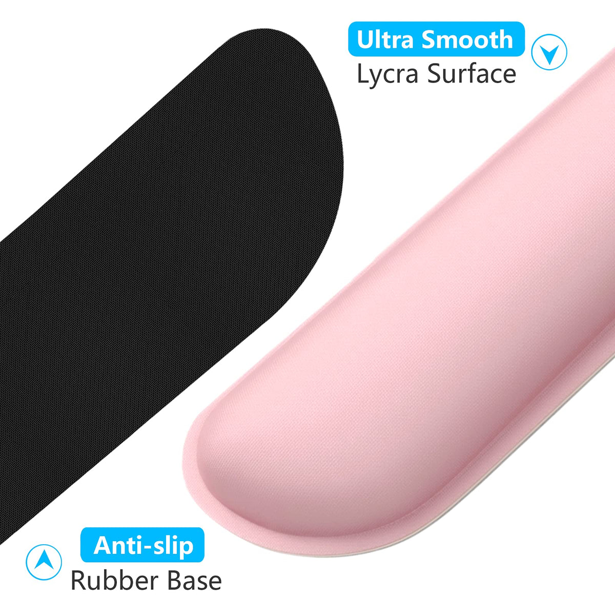Dapesuom Enlarge Keyboard Wrist Rest, Memory Foam Wrist Cushion for Desk Mats Support, Cute Typing