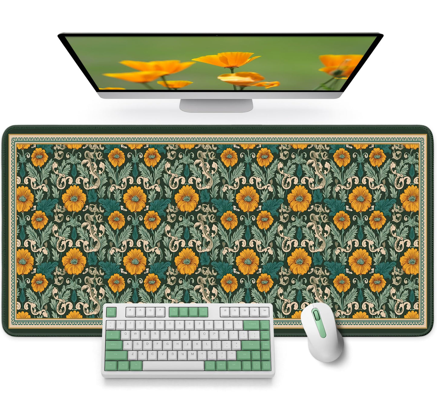 ZapDesk Large Desk Mat, Extended Mouse Pad for Desktop, 35.4" x 15.7"
