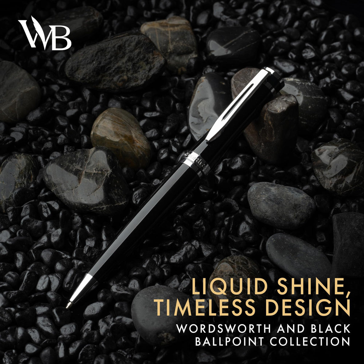 Wordsworth & Black Luxury Refillable Ballpoint Pen Set for Writing, Black