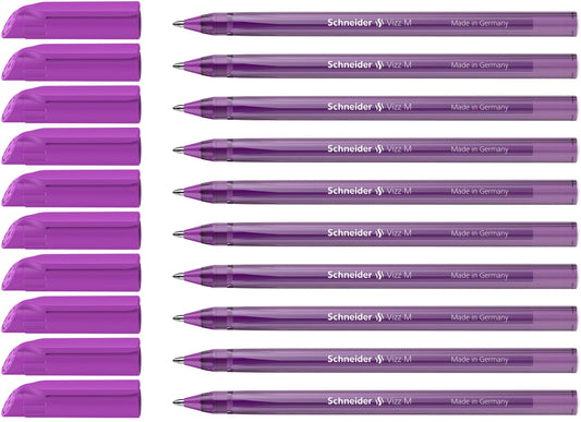 Schneider Vizz 102208 Ballpoint Pen for Easy and Quick Writing - Colour Ink Barrel - Medium Line