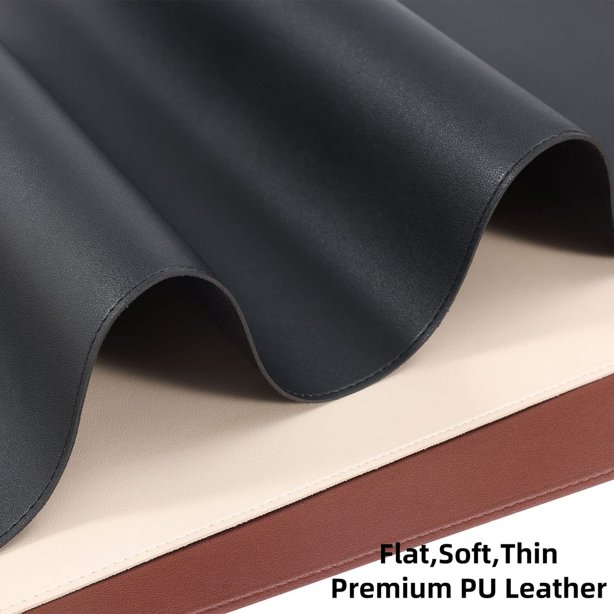 Wolaile Desk Pad 36x17 inches,PU Leather Desk Blotter,Non-Slip Base Waterproof Surface Office Desk