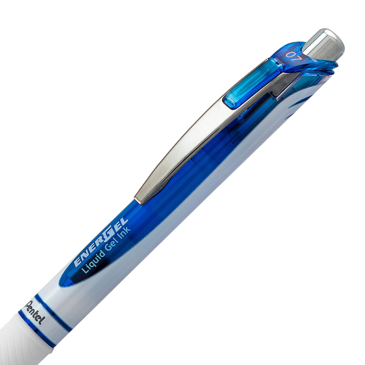 Pentel EnerGel Pearl Deluxe RTX Retractable Liquid Gel Pen, 0.7mm, Blue Accent, Blue Ink, Box of 12