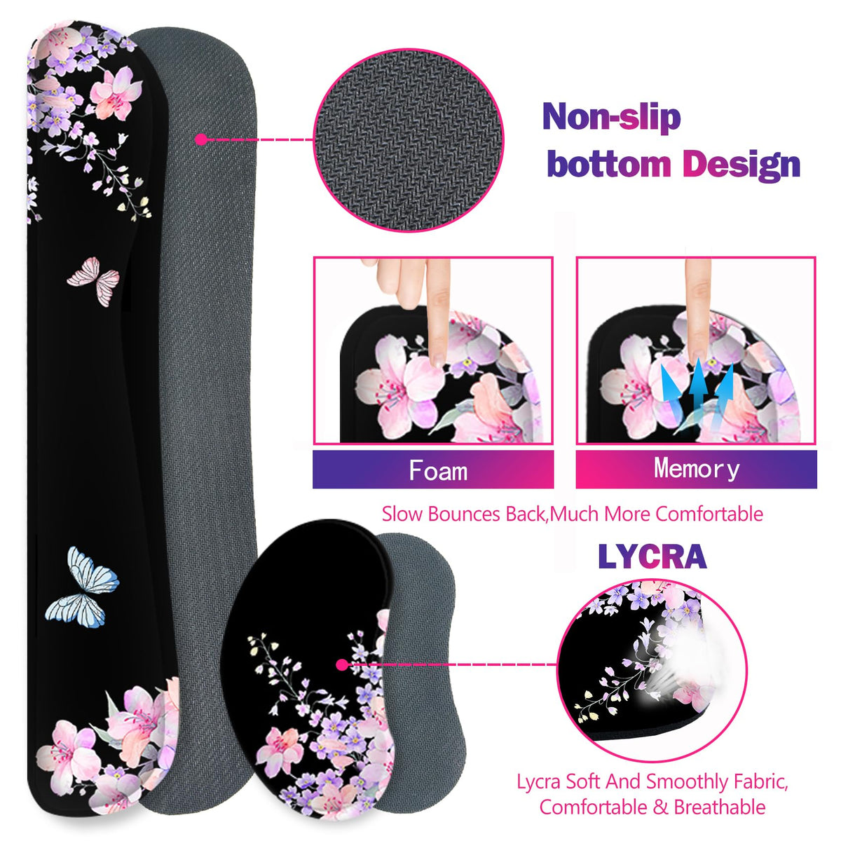 ARTSO Large Mouse Pad Keyboard Wrist Rest Support Combo, Memory Foam Wrist Pad, Extended Desk Mat