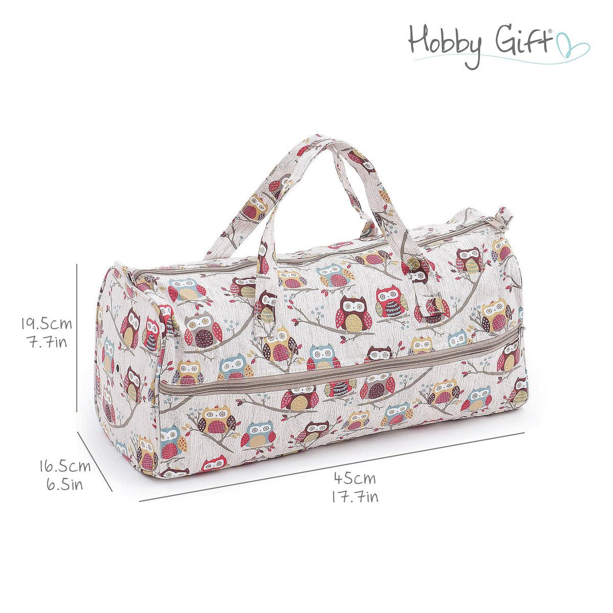 Hobby Gift Knitting Bag Large Yarn Storage Bag with Zippered Compartments for Knitting Needles