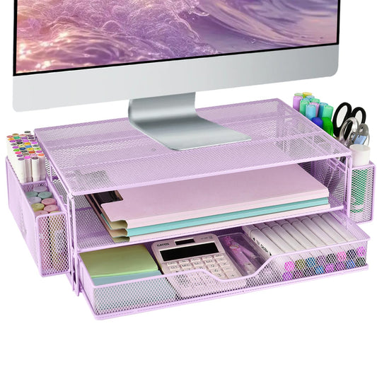 AUPSEN Computer Monitor Stands Riser，2-Tier Desk Organizers and Accessories, Office Desk