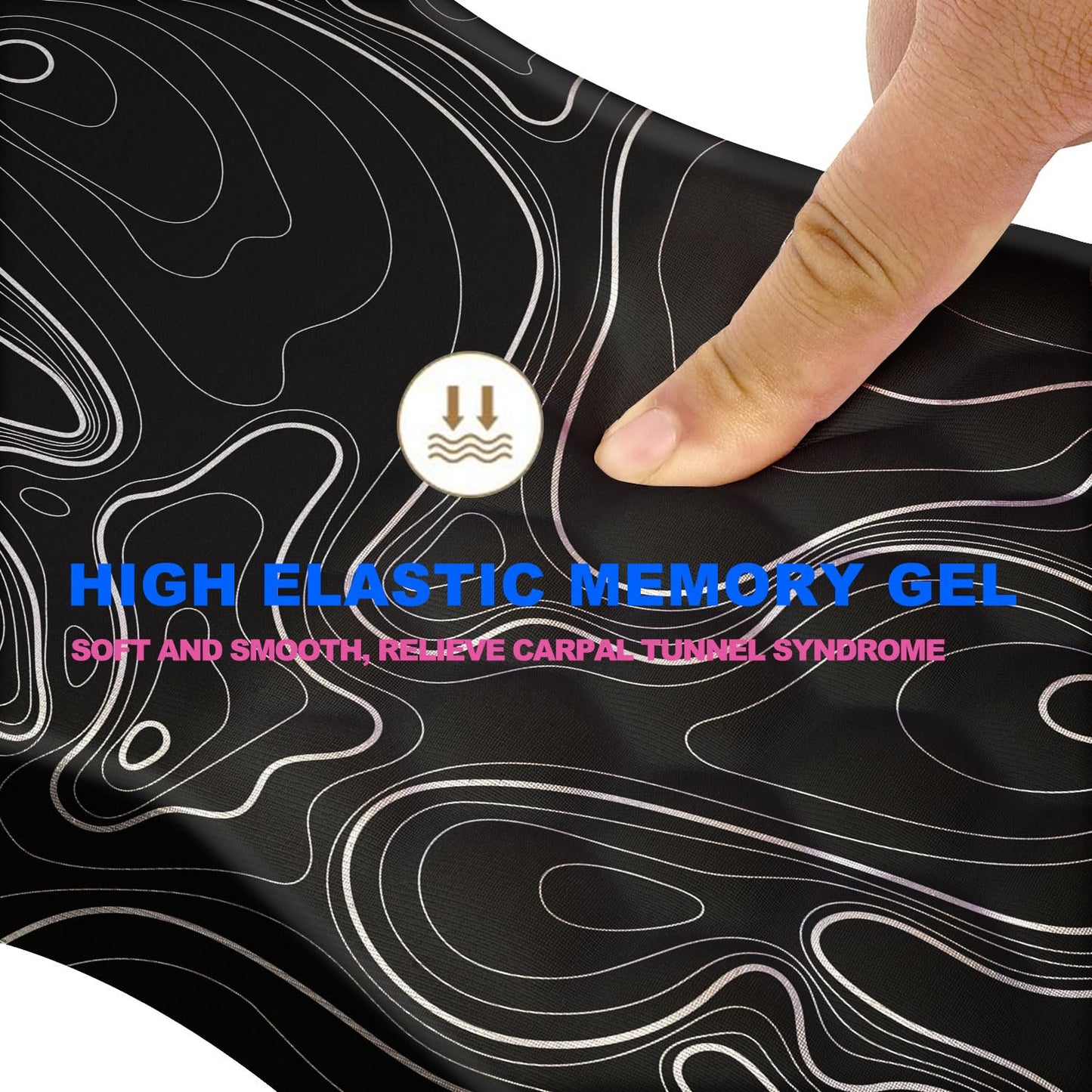 KUOSGM Ergonomic Mouse Pad with Massage Dot, Comfortable Computer Mouse Pad for Laptop, Wrist Rest