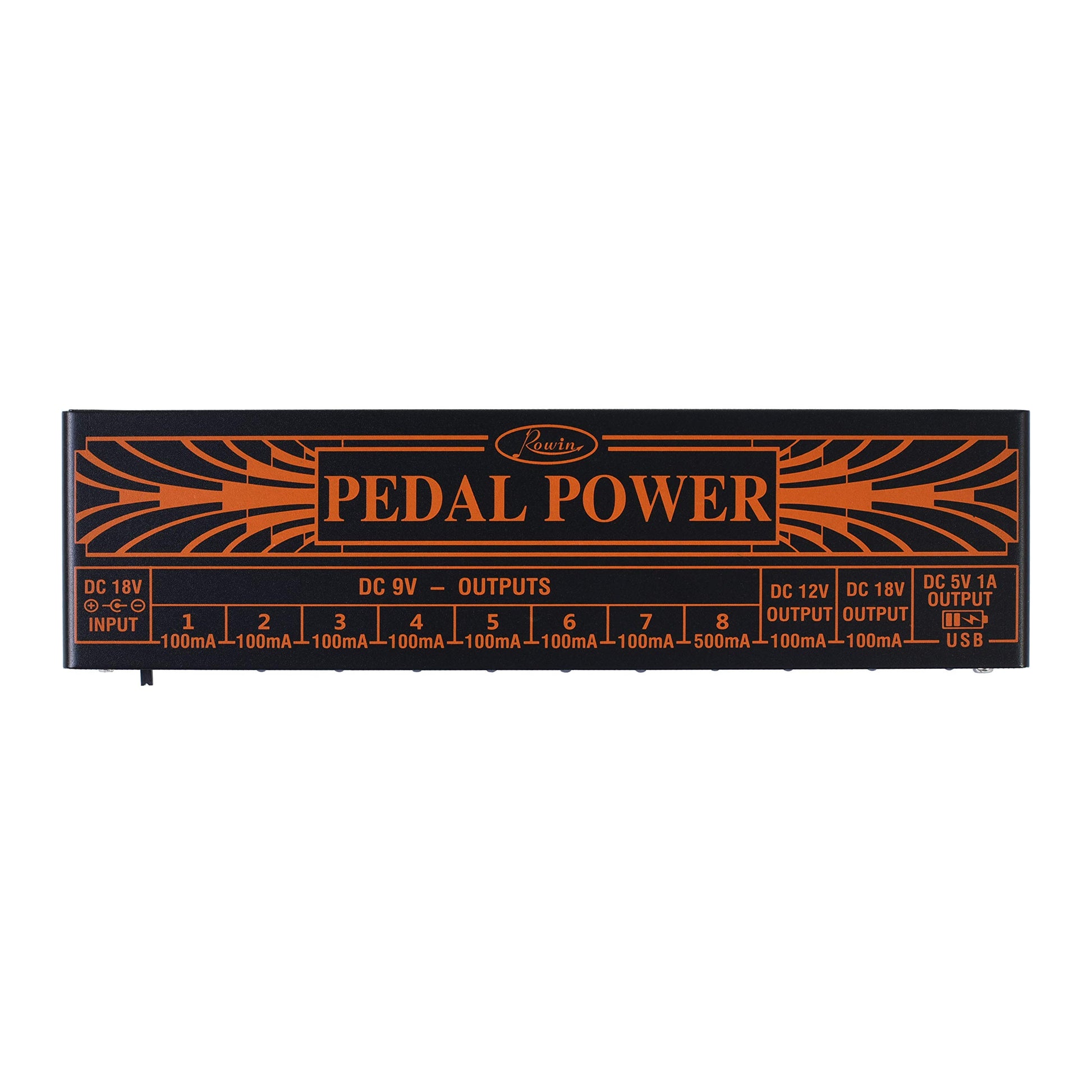 Rowin PW-1 Guitar Pedal Power Supply 10 Isolated DC Output for 9V/12V/18V Guitar Bass Effect Pedals