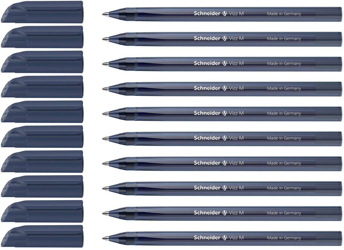 Schneider Vizz 102223 Midnight Blue Ballpoint Pen for Easy and Quick Writing - Ink Colour Barrel