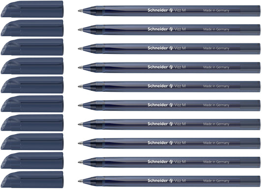 Schneider Vizz 102223 Midnight Blue Ballpoint Pen for Easy and Quick Writing - Ink Colour Barrel