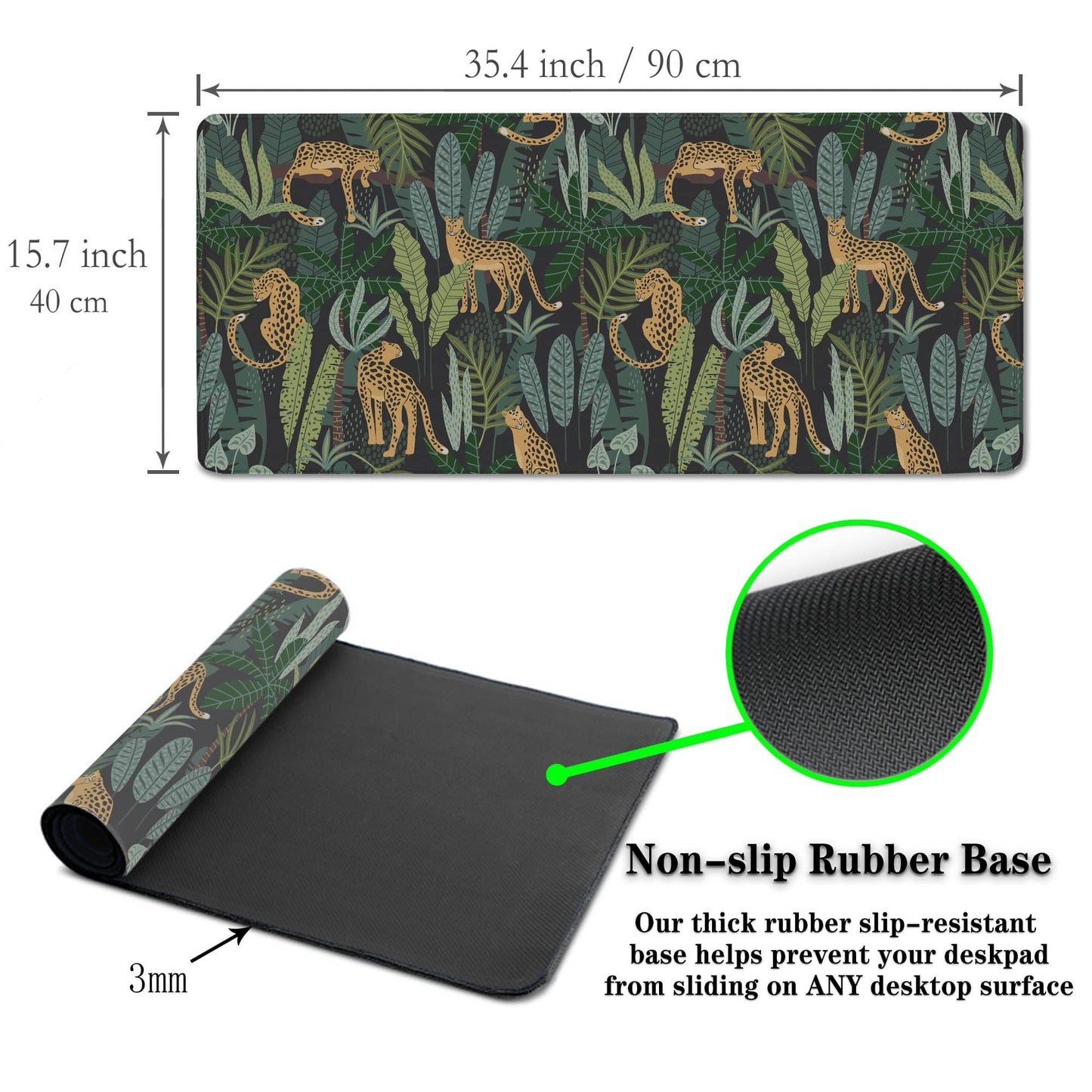 Samgula Extra Large Mouse Pad Yellow Green Office Desk Mats Gaming Mousepad Ga Mouse Pad Non-Slip