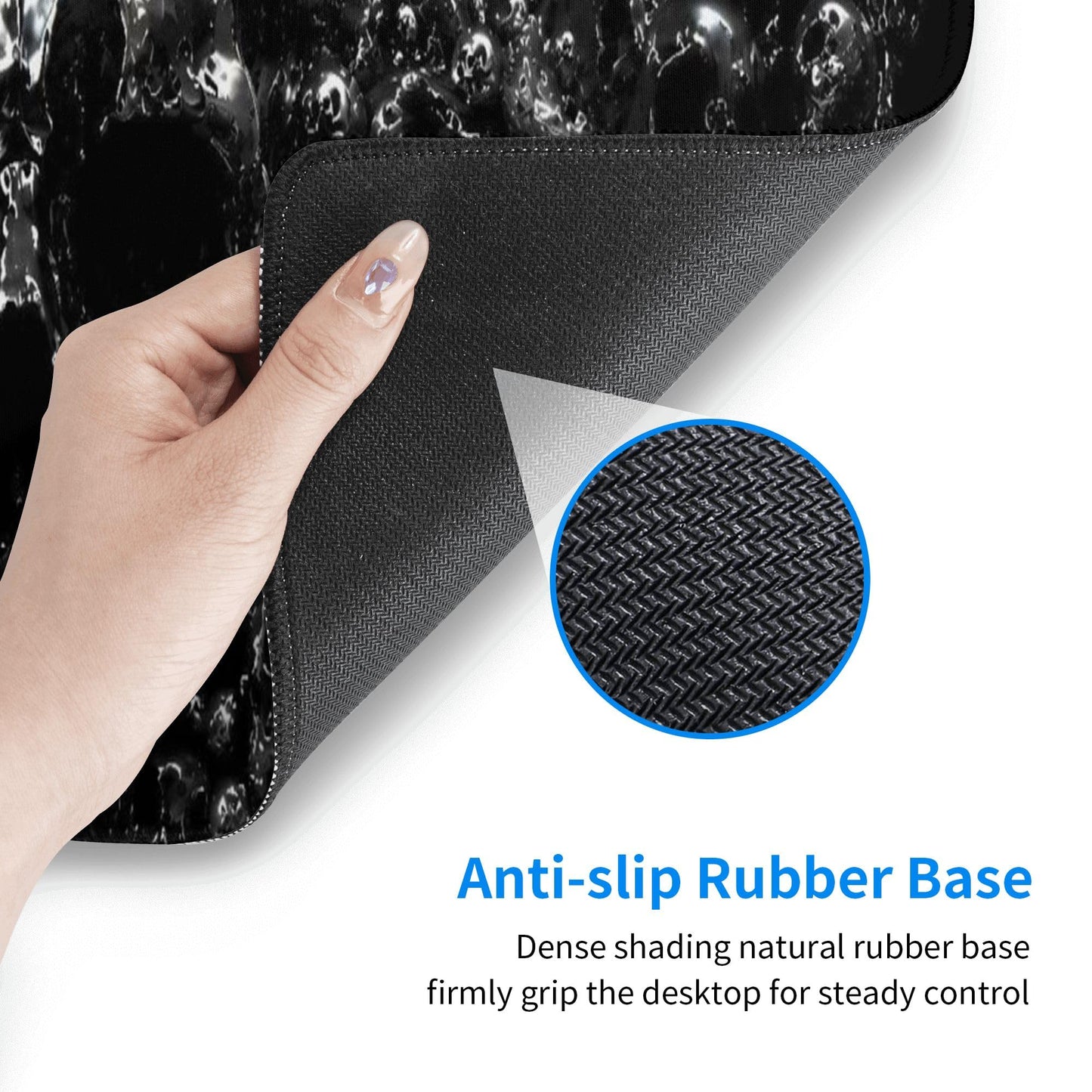 Skull Mouse Pad XL Large Mousepad Non Slip Rubber Base Desk Mat for Laptop Computer Gaming 31.5" X