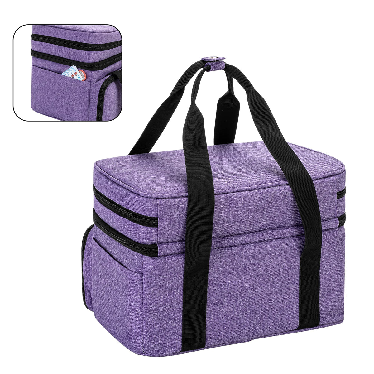 BAFASO Double Layer Sewing Accessories Organizer, Purple