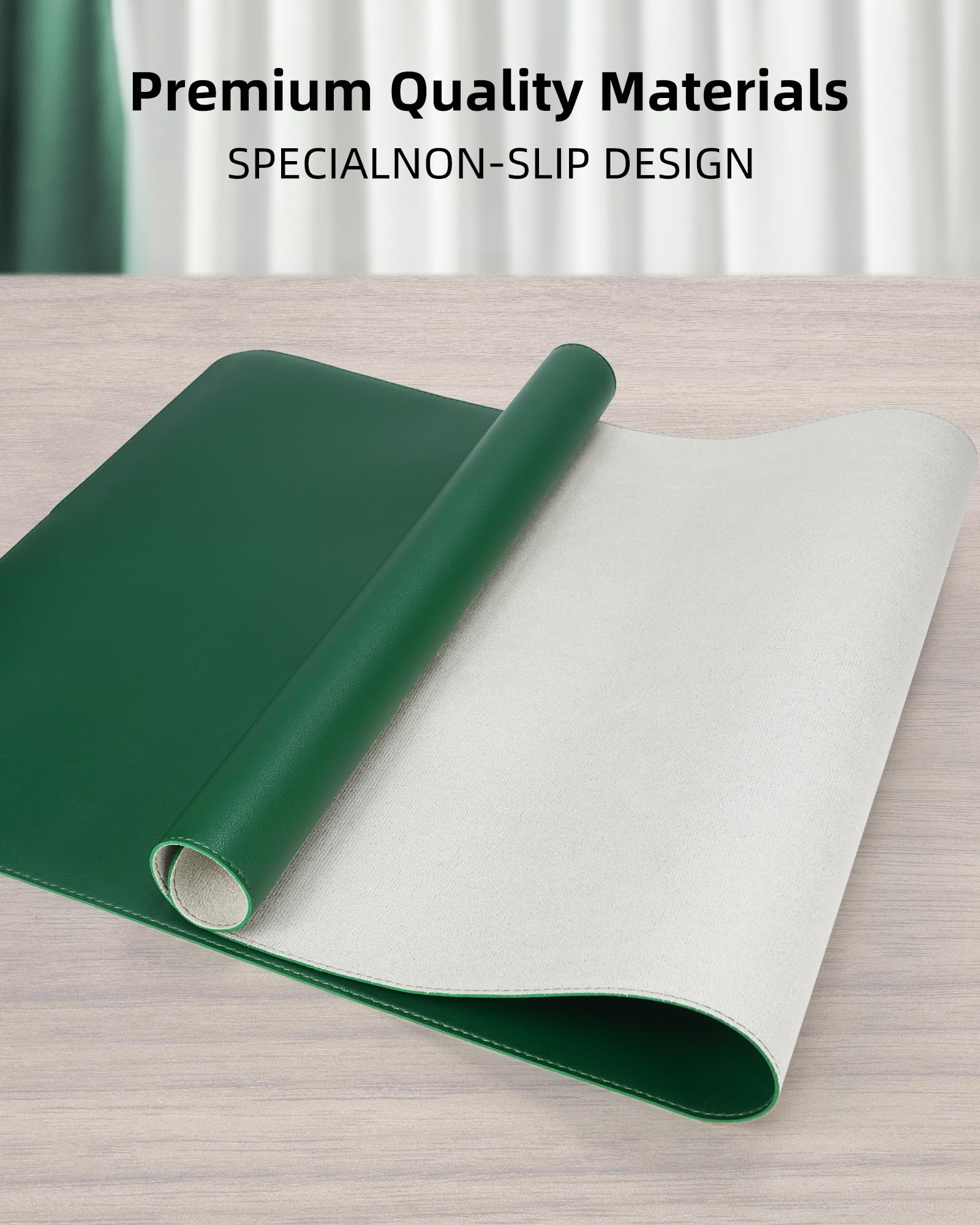 Leather Desk Pad Protector,Desk Mat,Large Mouse Pad, Non-Slip Desk Pad, Waterproof PU Leather Desk