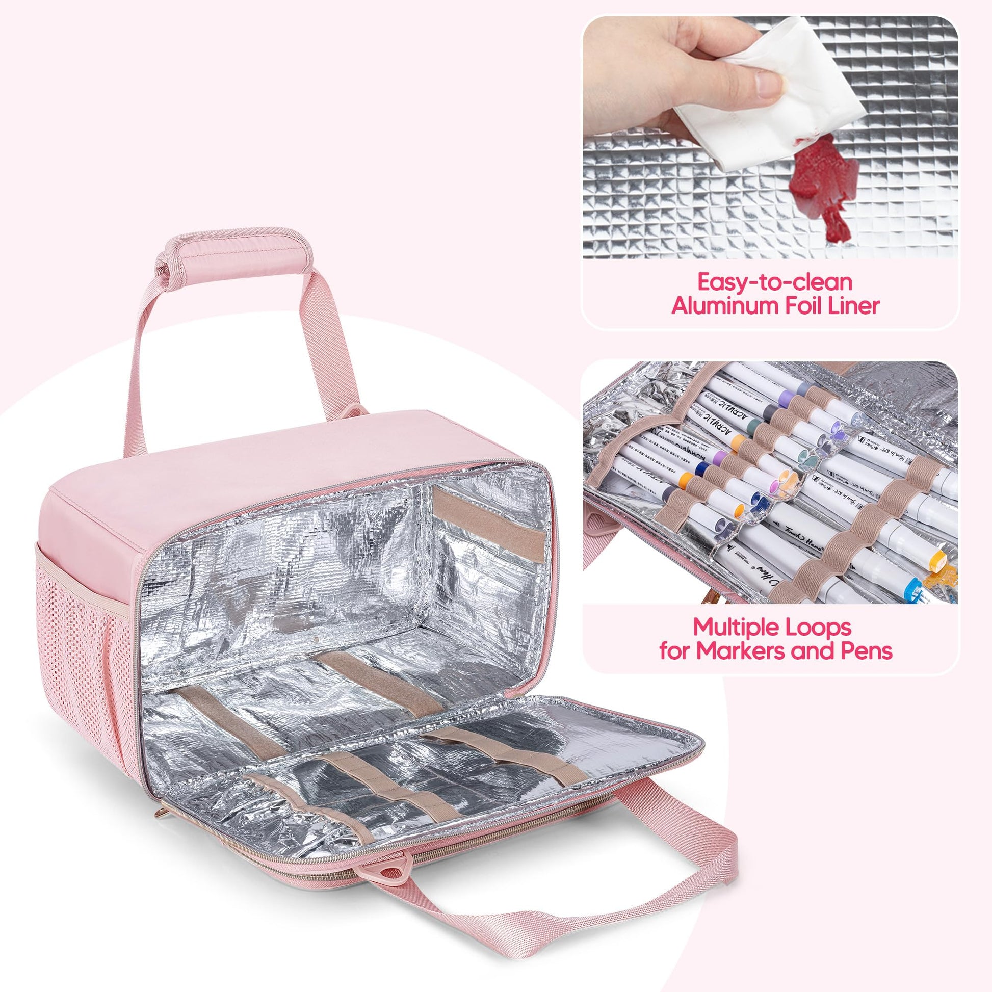 Prokva Marker Organizer Case for 216 Markers, Large Marker Storage Bag