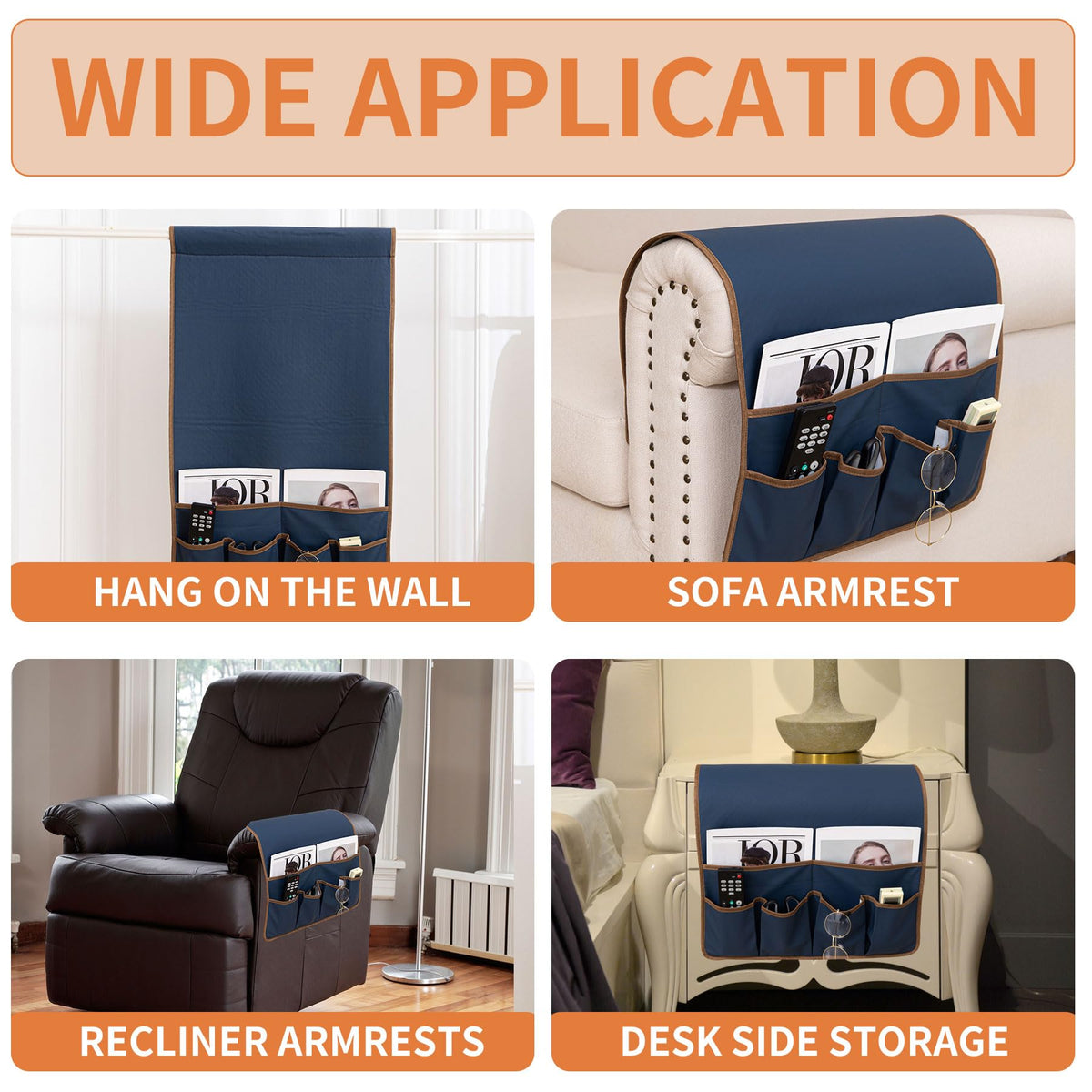 HAOMAIJIA Sofa Armrest Organizer, Remote Control Holder for Recliner Couch