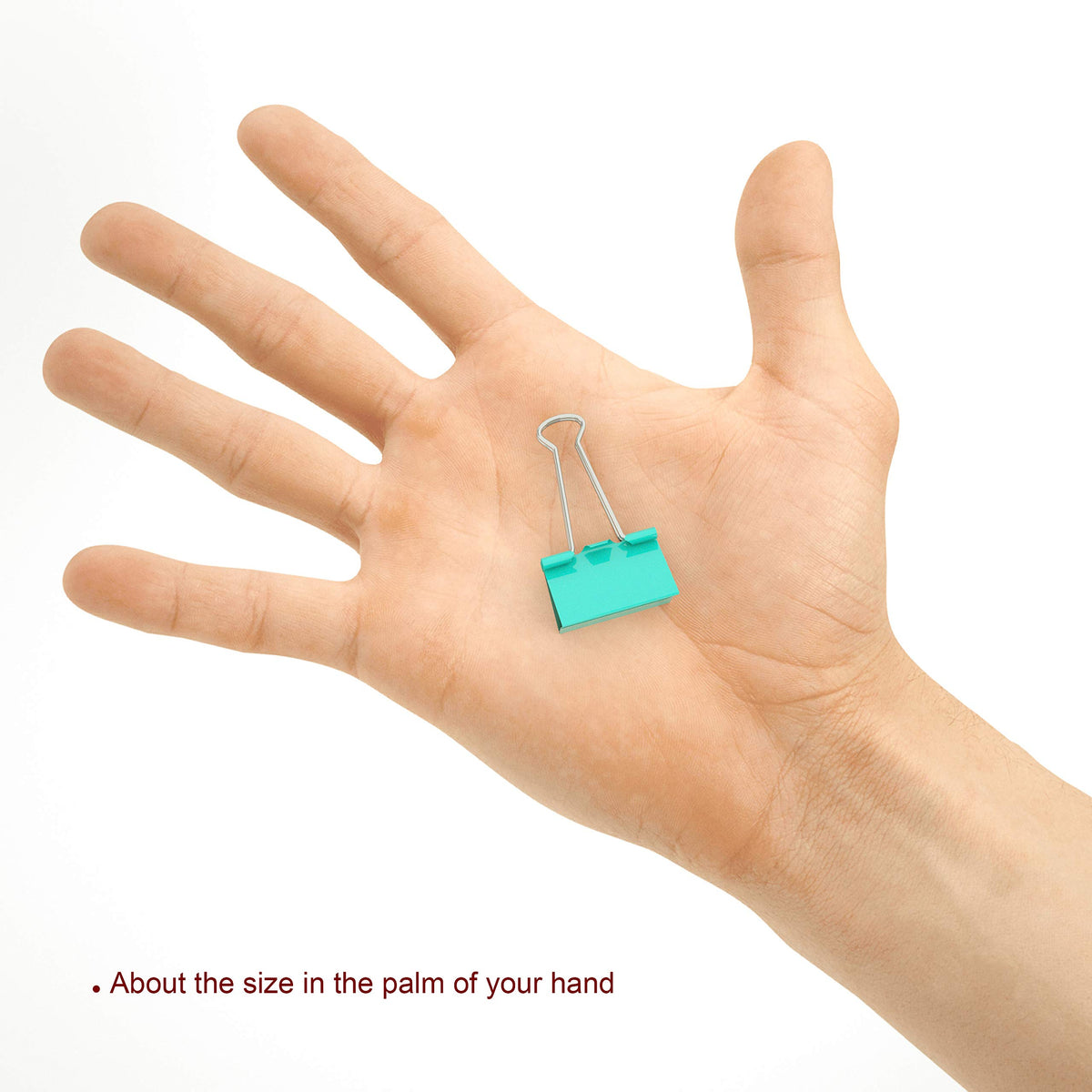 Nctinystore Binder Clips Small Metal Clamp 0.75 inch / 19 mm (Light-Green, 40-PCS)
