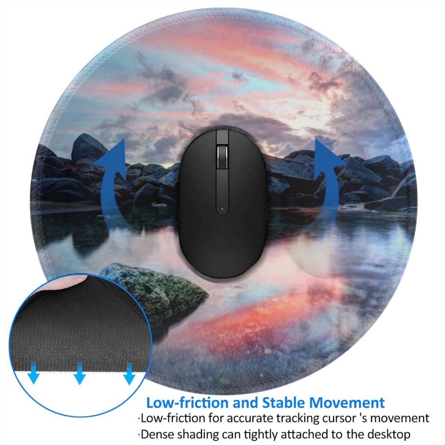 Custom Mouse Pad Personalized Add Your Own Photo Picture Text Mouse Mat with Anti-Slip Rubber Base