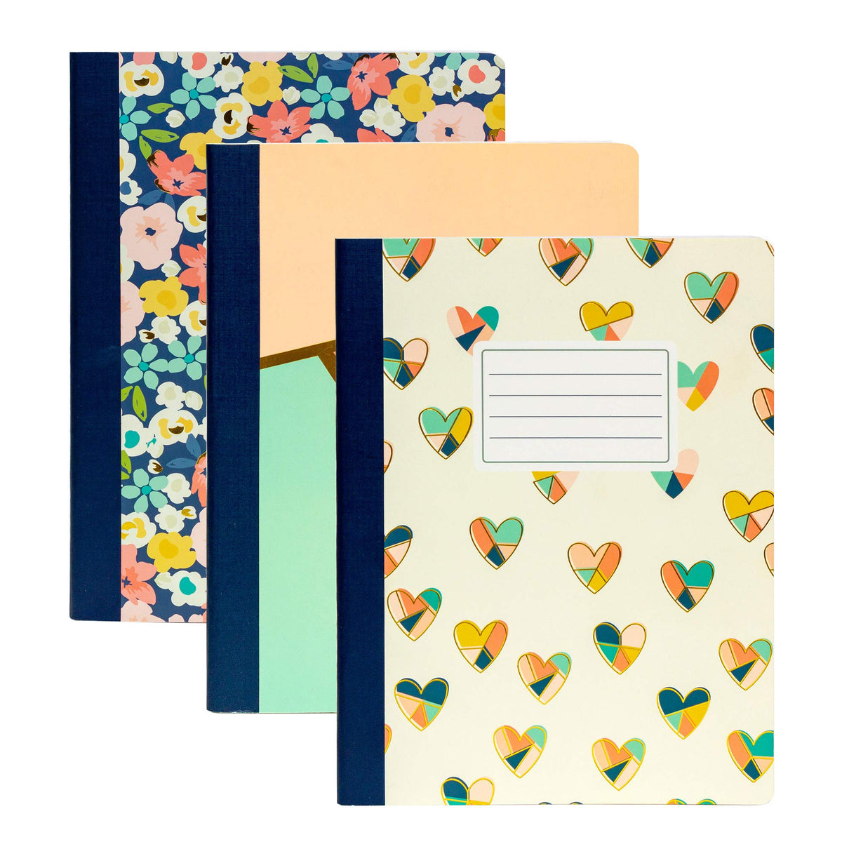 Pukka Pad, Carpe Diem Composition Notebooks - 3 Pack of Journals Featuring 140 Pages of College