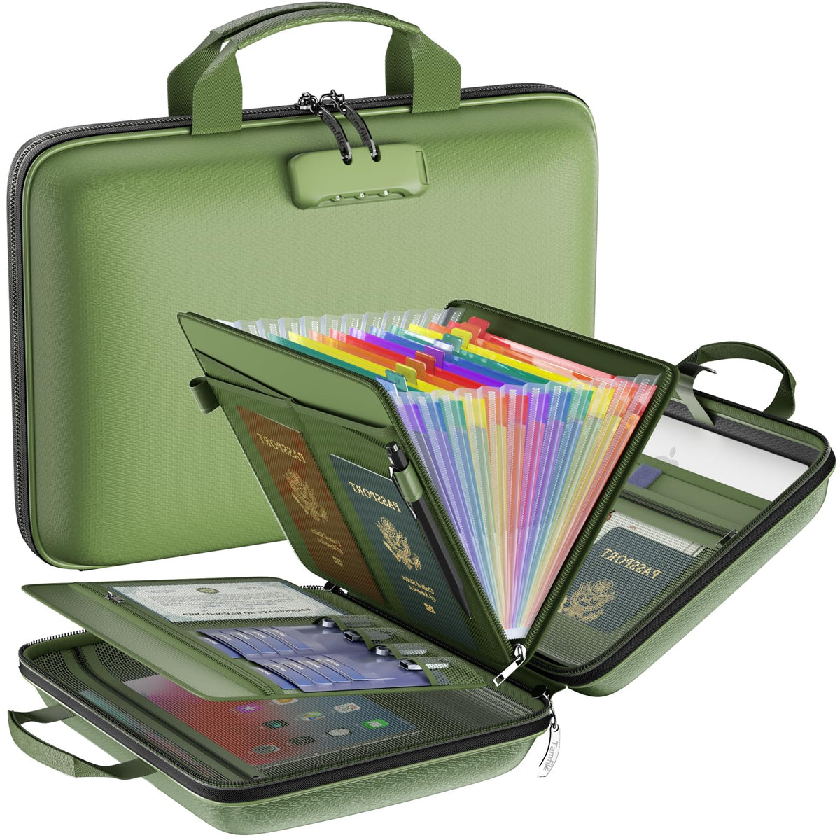 Tamfile Fireproof File Organizer with Lock,Hard Case Fireproof Document Box