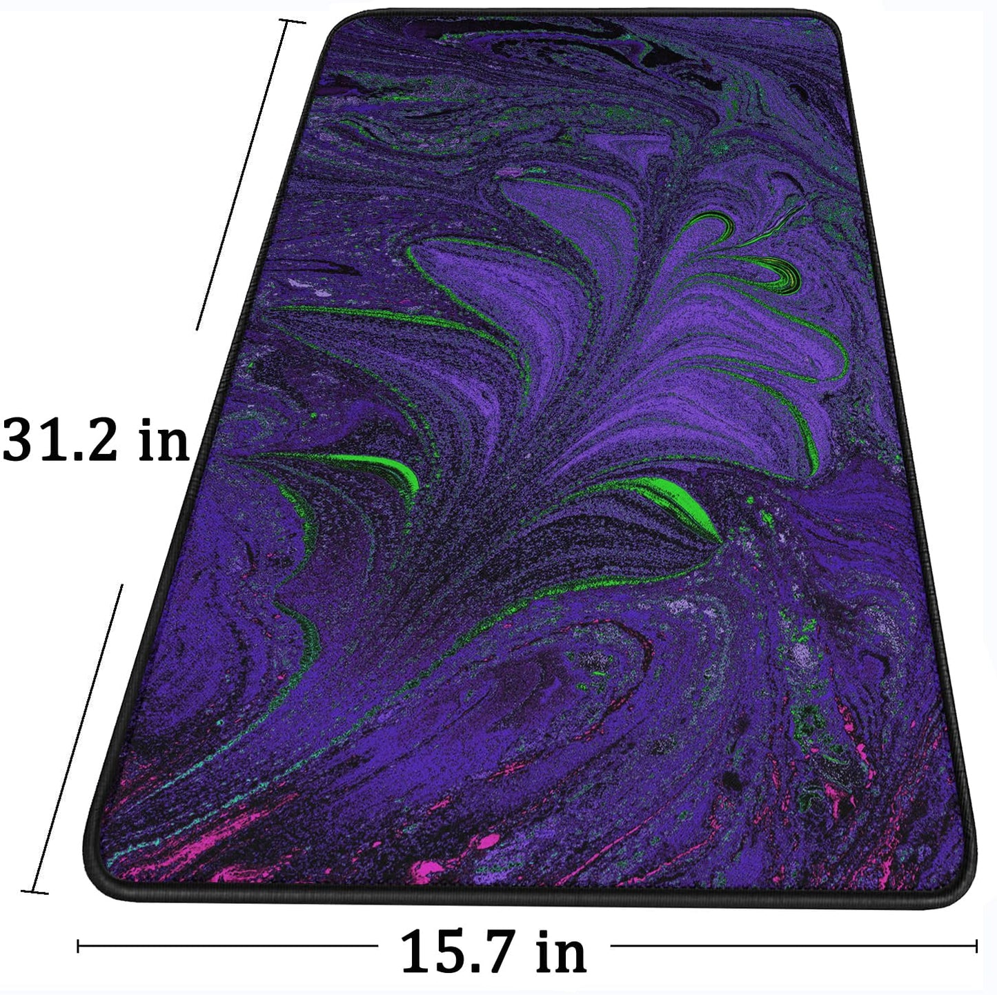 Large Mouse Pad with Stitched Edges, Durable Non-Slip Natural Rubber Base