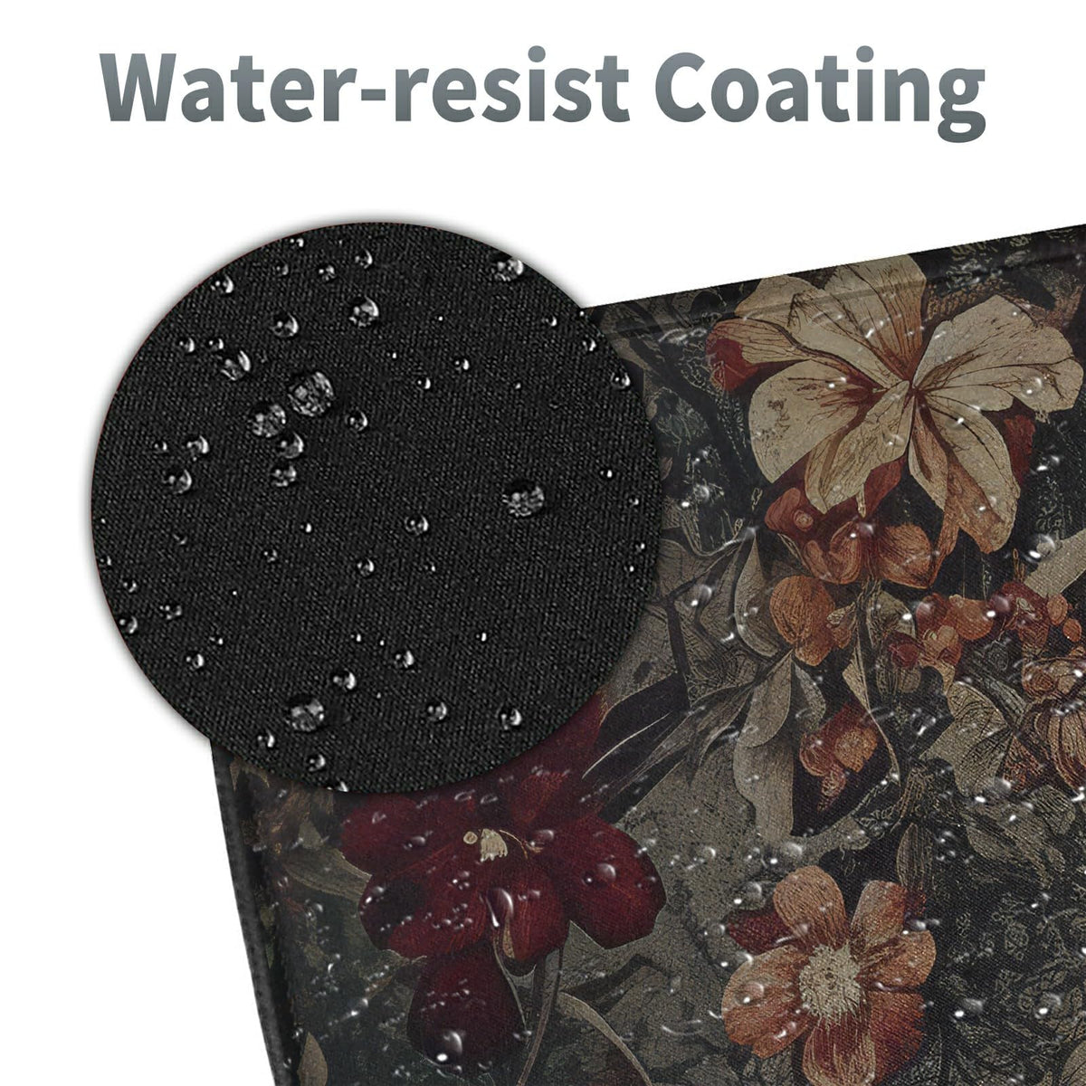 Large Gaming Mouse Pad Plus a Coasters + Cable Clips, Dark Art Flowers Extended Mousepad (31.5 x