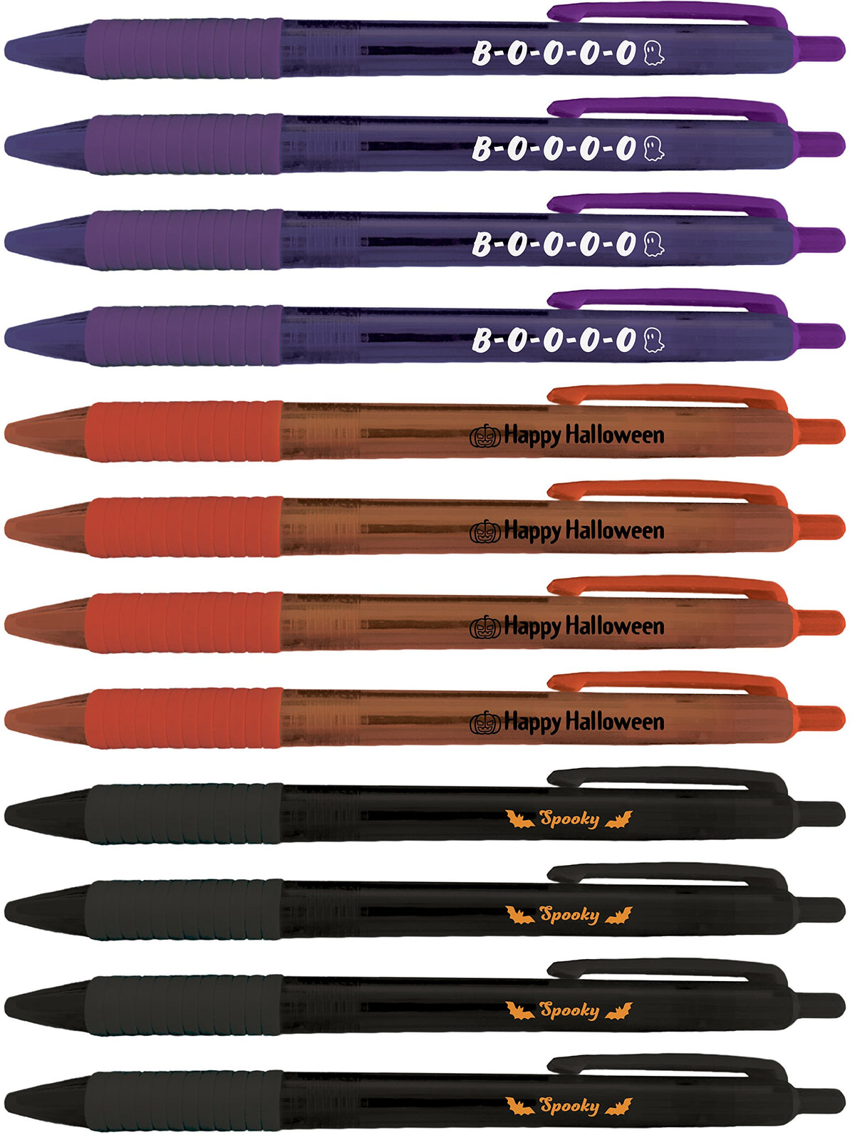 Greeting Pen Happy Halloween Pens- 3 Designs Translucent 12 Pen Set 46001