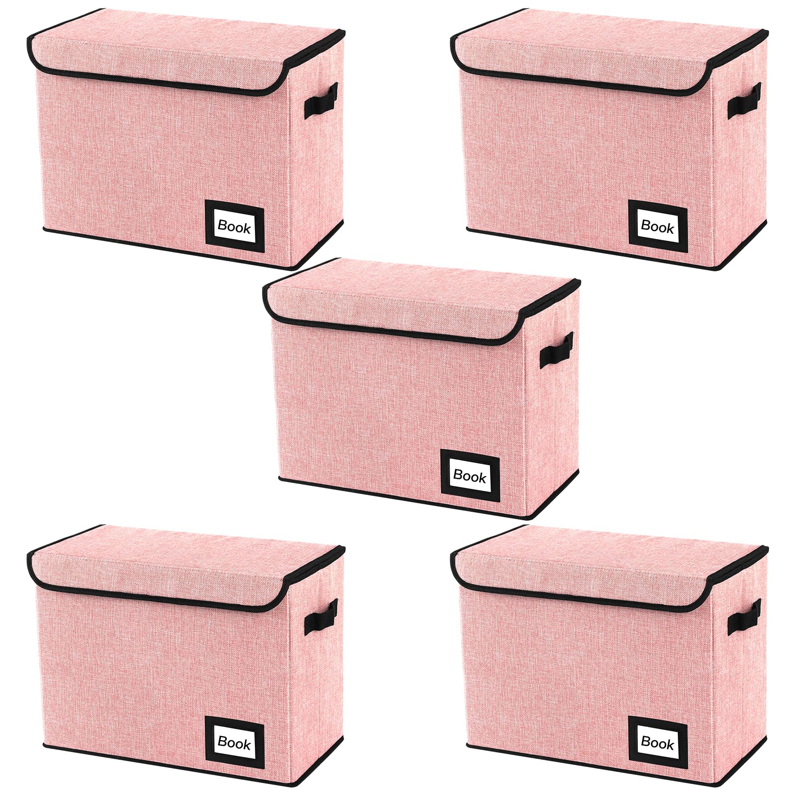 YNSZAS 5 Pack Comic Book Storage Boxes, 15.8" X 7.8" X 11.8", Collapsible Comic Short Box, Holds