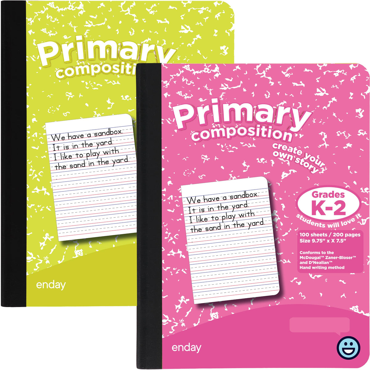 Enday Primary Composition Notebook K-2, Primary Ruled Composition Book, Primary Composition