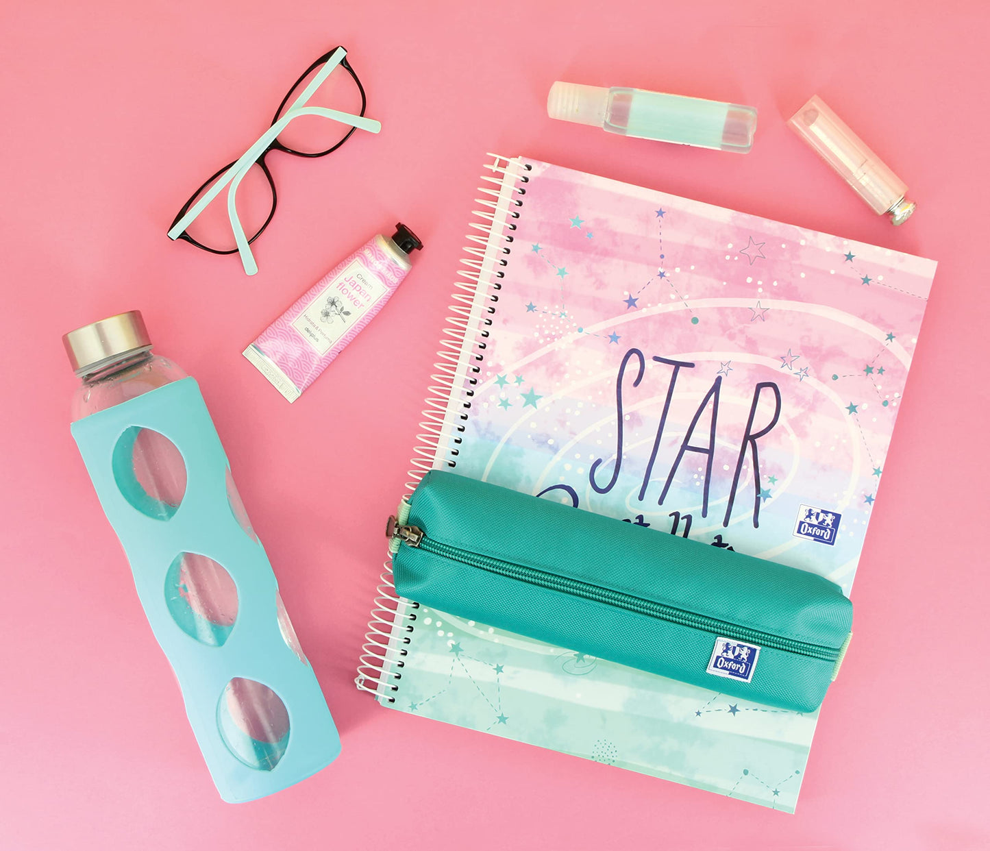 Oxford, Rectangular Pencil Case Kangoo with Rubber 22cm IceMint