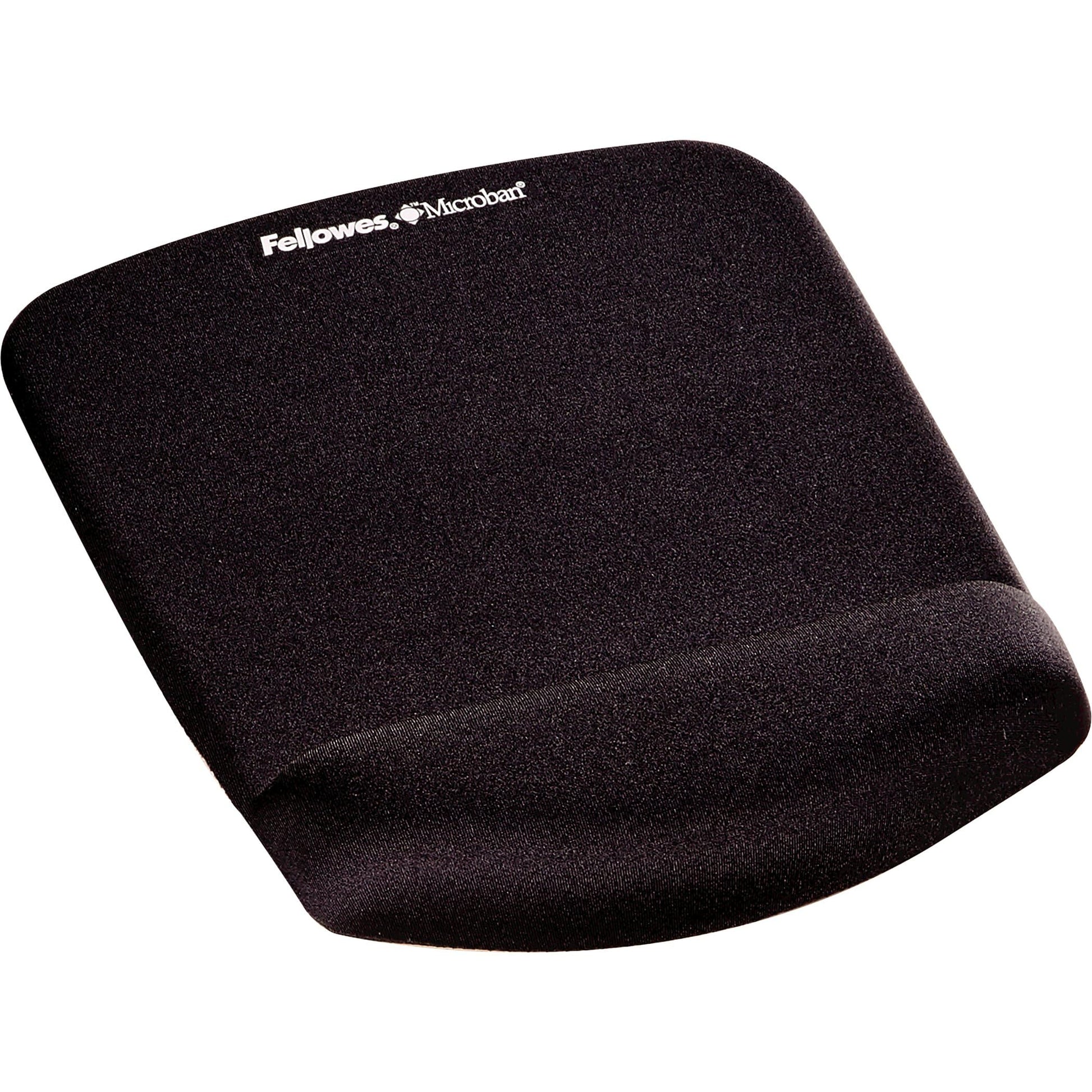 Fellowes PlushTouch Foam Mouse Pad Wrist Support - Black (9252001)