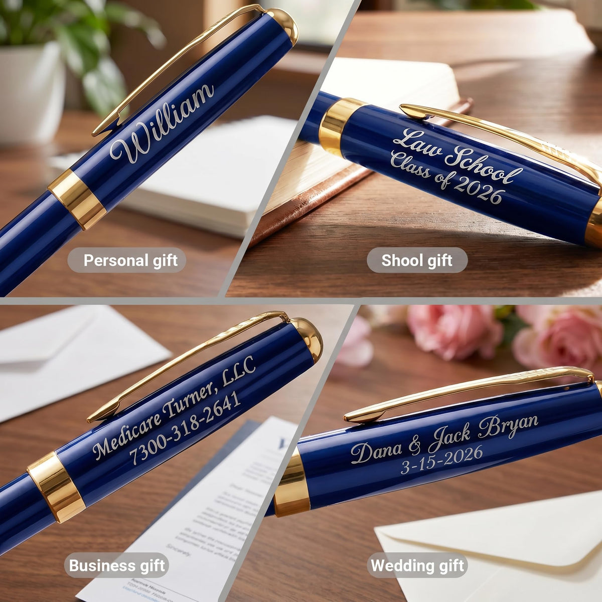 Ancolo Personalized Luxury Ballpoint Pens - for Friends Business Office