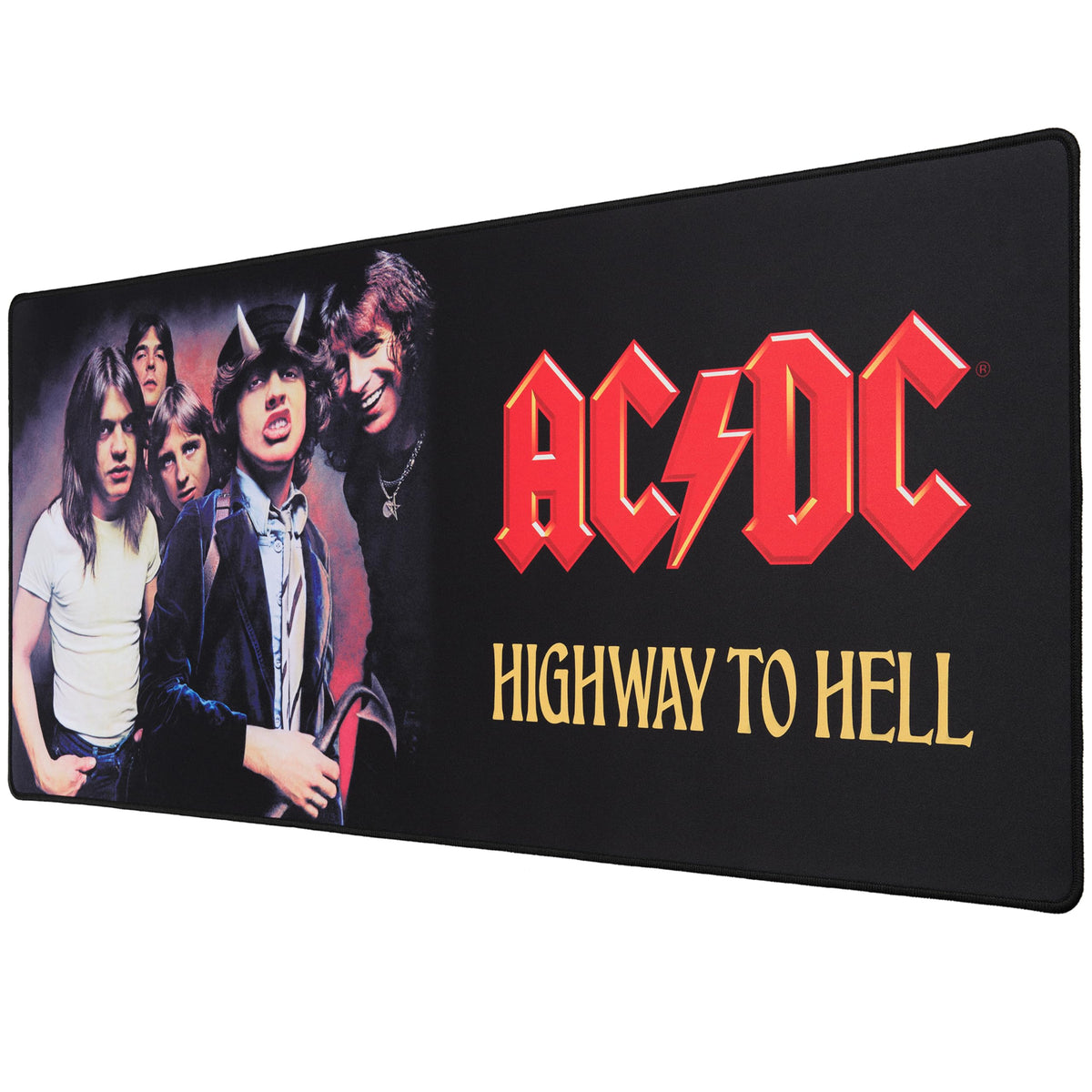 SUBSONIC AC/DC Mouse Pad XXL 35x15 in – Gaming Desk Mat Extra Large