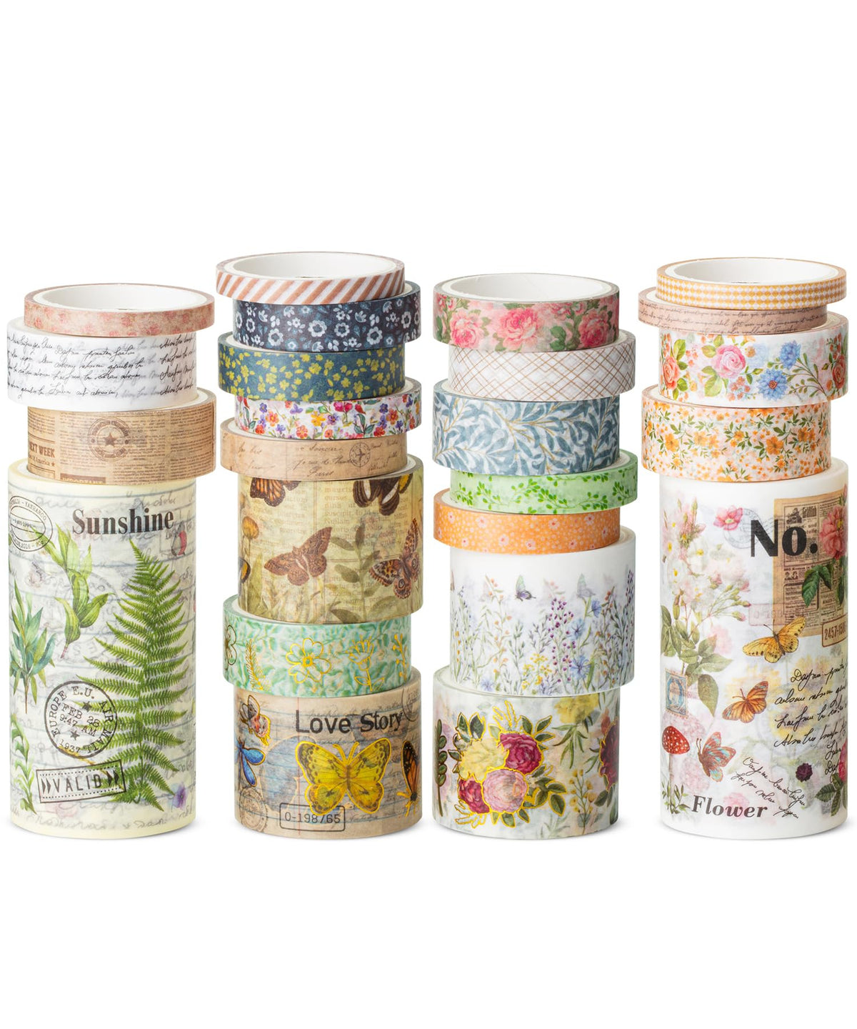 Mr. Pen- Washi Tape Set, 24 Rolls, Assorted Sizes, 3.2 Yards/Roll