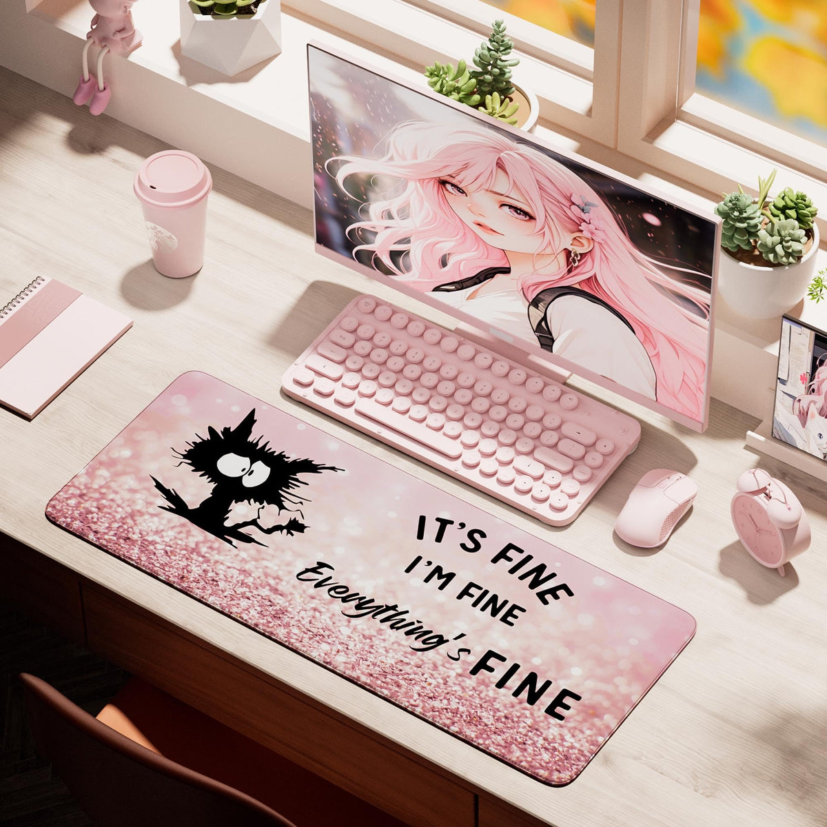 Wiabsi Desk Mat Pad,Large XXL Extended Mouse Pad Mat for Desktop Keyboard